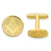 Gold Round Master Mason Signet Freemason Masonic Cuff Links
