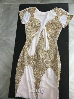 Holt Miami Dress Solange in white with gold NO Tags Size Small $529
