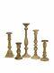 Imax Mason Natural Wash Wood Candleholders Set Of 5 Vintage Candle Stands