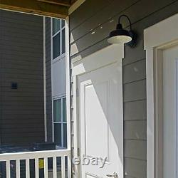 Indoor/Outdoor Wall Mount Light Metal Shade for Porch Entryway Barn Forest Green