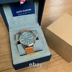 JACK MASON AVIATION JM-A101-204 Quartz Men's Watch 42mm WR100m Unused Guaranteed