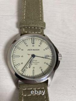 JACK MASON FIELD Quartz JM-F101-004 Men's Watch White Dial 42mm Used