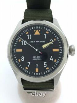 JACK MASON JM-A101-007 watch quartz analog nylon date display used from japan