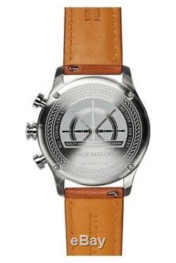 JACK MASON Men's 42mm Chronograph Nautical Leather Watch JM-N102-328 New