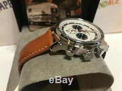 JACK MASON Men's 42mm Chronograph Nautical Leather Watch JM-N102-328 New