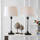 Jonathan Y 30 Traditional Glass And Metal Led Table Lamp Black/clear (set Of 2)