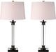 Jonathan Y Jyl1008a-set2 Set Of 2 Table Lamps Mason 30 30.0 In, Black/clear