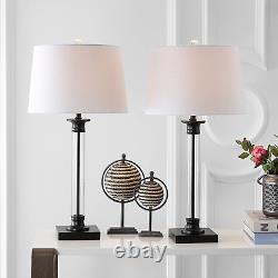 JONATHAN Y JYL1008A-SET2 Set of 2 Table Lamps Mason 30 30.0 in, Black/Clear