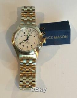 Jack Mason Aviation Watch A101-321 Gold Tone Links