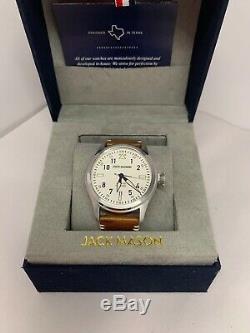 Jack Mason Aviation Watch JM-A101-201 Brown Leather Strap Stainless Steel