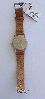 Jack Mason Aviation Watch JM-A101-204 Brown Leather Strap Silver Tone Accents