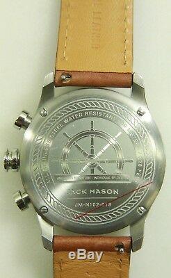Jack Mason Chronograph Nautical Watch Men's with Tan Leather Strap JM-N102-018