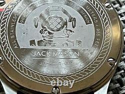 Jack Mason Diver Watch 42mm JM-D101-001 Black Extra Band