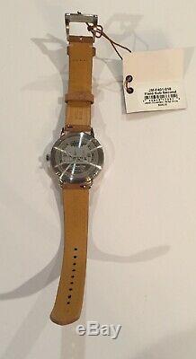Jack Mason Field Watch F401-018 Stainless Steel Case Navy Dial & Tan Suede Strap