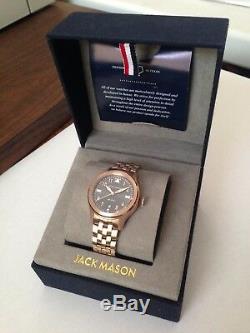 Jack Mason JM-A201-009 Aviation Grey Dial Date Rose Gold-tone Bracelet Watch