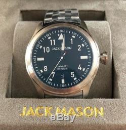 Jack Mason Men's Aviator Stainless Steel Bracelet Watch 42mm