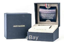 Jack Mason Men's Camber Chronograph Black Silver SS JM-R112-002, New