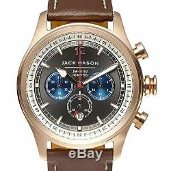 Jack Mason Nautical Chronograph Rose Gold Mens 42mm Watch JM-N102-026