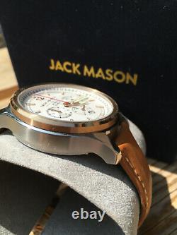 Jack Mason Nautical Chronograph Rose Gold Mens 42mm Watch JM-N102-109