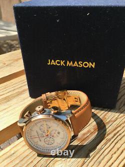 Jack Mason Nautical Chronograph Rose Gold Mens 42mm Watch JM-N102-109