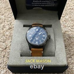 Jack Mason Pursuit Aviator Automatic Watch Brown Leather Strap Mens JM-A101-040
