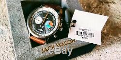 Jack Mason Racing Chrono Watch JM-R402-007 Brown Leather Strap