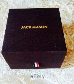 Jack Mason Racing Chrono Watch JM-R402-007 Brown Leather Strap