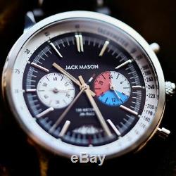 Jack Mason Racing Chronograph Leather Black