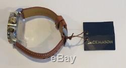 Jack Mason Watch JM N-122-003 Two Tone Brown Leather Strap