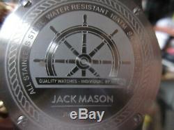 Jack Mason Watch JM N-122-003 Two Tone Green Leather Strap