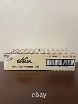Kerr Regular Mouth Mason Jar Canning Lids Lot 24 Boxes 288 Total Lids