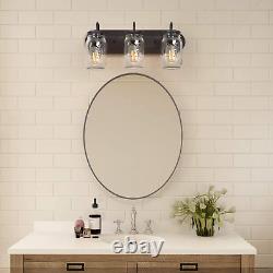 LNC Bathroom Vanity Light Fixtures, Farmhouse Mason Jar Wall Sconce over Mirror
