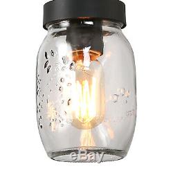 LNC Mason Jar Pendant Light, 3-Light Farmhouse Chandelier for Kitchen, Dining Room