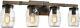 Log Barn Rustic Bathroom Vanity Light With Mason Jar Glass, 29 Inches, Brown
