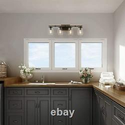 LOG BARN Rustic Bathroom Vanity Light with Mason Jar Glass, 29 inches, Brown