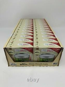 Lot Of 24 Boxes Kerr Wide Mouth Mason Lids Home Canning Jar 288 lids Free Ship