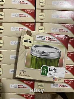 Lot Of 24 Kerr Wide Mouth Mason Lids, Home Canning Jar 288 Lids Total FAST
