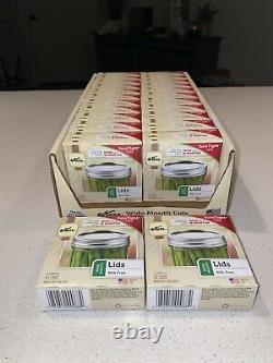 Lot Of 24 Kerr Wide Mouth Mason Lids, Home Canning Jar 288 lids Total FAST