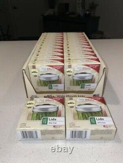 Lot Of 24 Kerr Wide Mouth Mason Lids, Home Canning Jar 288 lids Total FAST