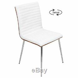 Lumisource Mason Set Of 2 Chair In Walnut And Off-White Finish CH-MSNSWV WL+W2