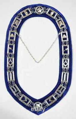 MASONIC BLUE LODGE Officer silver Chain Collars with Jewels pack of 12
