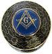 Masonic Mason Logo Adult 190 Cu.in. Cloisonne Onyx Bronze Urn