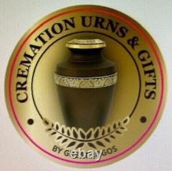 MASONIC MASON LOGO adult 190 cu.in. Cloisonne onyx bronze urn