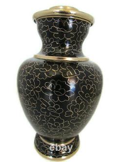 MASONIC MASON LOGO adult 240 cu. In. Cloisonne onyx bronze urn