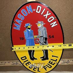 MASON DIXON Diesel Motor Fuel Gas Station 17 Porcelain Metal Sign