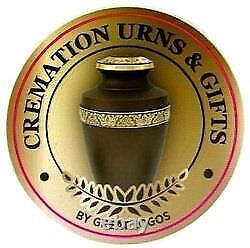 MASON MASONIC Grecian Rustic BLUE Cremation Adult ALLOY URN 10 INCH 200 Pound