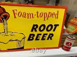 MASON'S ROOT BEER EMBOSSED METAL ADVERTISING SIGN (35.5x 11.5) NEAR MINT