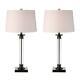 Mason 30 In. Black/clear Glass And Metal Table Lamp (set Of 2) By Jonathan Y