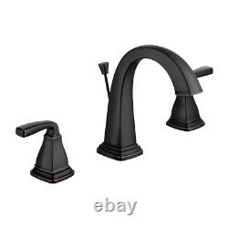 Mason 8 In. Widespread 2-Handle High-Arc Bathroom Faucet in Bronze
