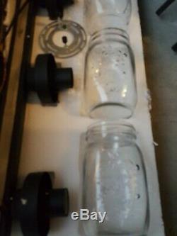 Mason Jar Pendant Light, 4-Light Farmhouse Chandelier for Kitchen, Dining Room